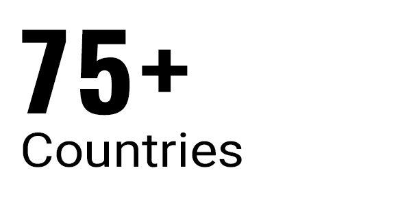 75+ Countries