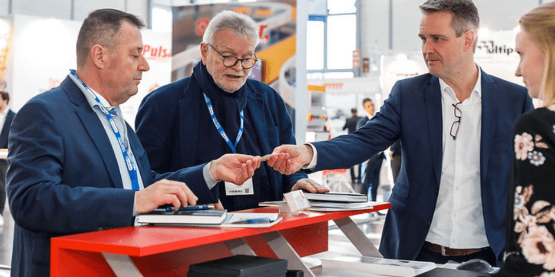 Visitors networking at Tissue World
