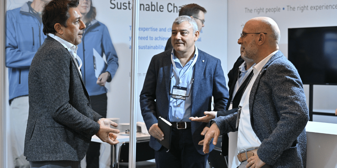 Tissue World Visitors talking.
