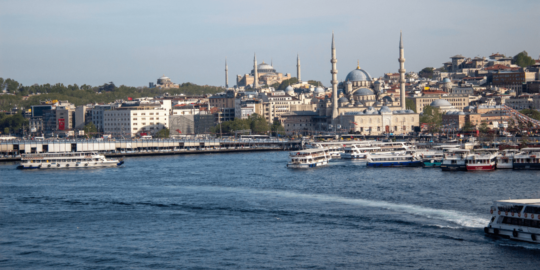 Istanbul Skyline with sea