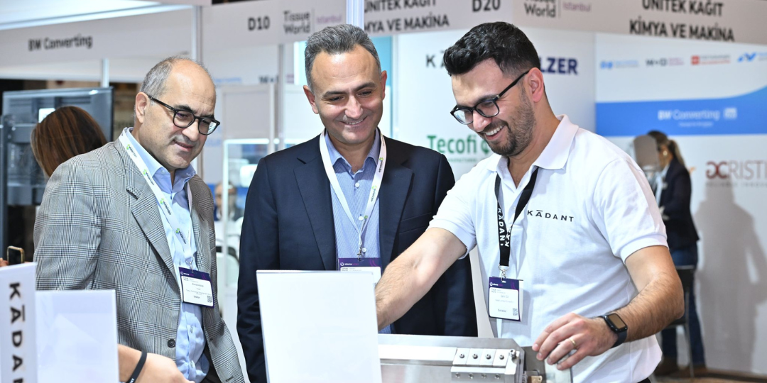 Exhibitors and Visitors Laughing at Tissue World Istanbul