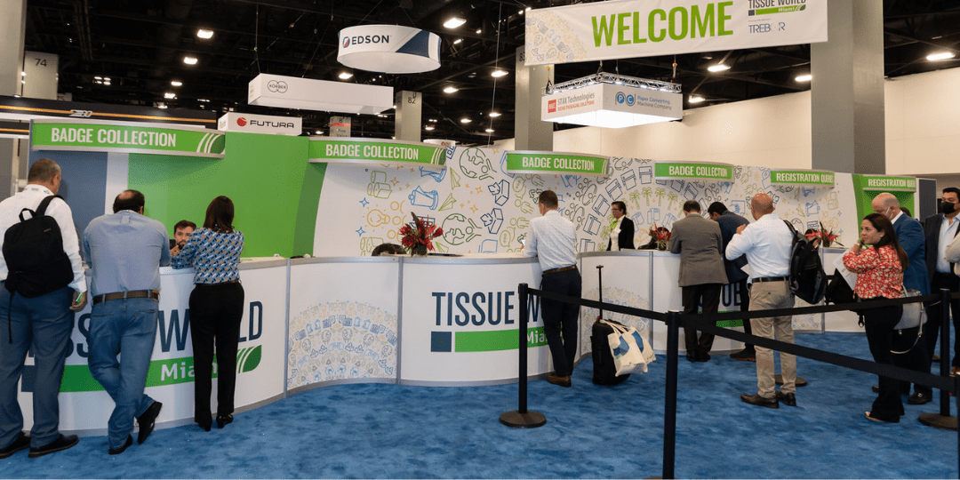 Visitors Queuing for Tissue World Miami
