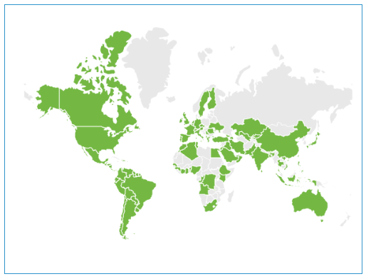 World Map of Tissue World visitors